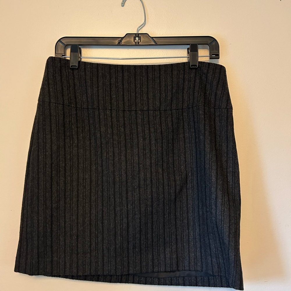 Banana Republic Charcoal Pinstripe Pencil Skirt